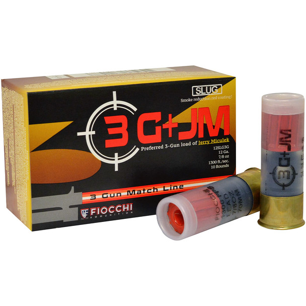 FIOCCHI 3 Gun Match 12 Gauge 2.75in 7/8 oz Slug Shot 10 Bx/25 Cs Ammo (12SLG3G)