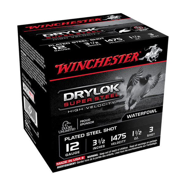 WINCHESTER AMMO 12Ga High Velocity Plated 3.5in Shotgun Ammo (SSH12LH3)