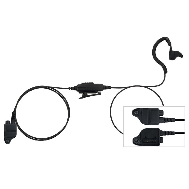 EAR HUGGER SAFETY Ear-Bone Microphone Headset for Harris P5300, P5400, XG-15/25/75 (EH-EBM-1018)