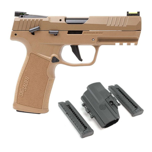 SIG SAUER P322 22LR 4in 3x 20rd Mags Coyote Tan Pistol with Holster (322C-COY-TACPAC)