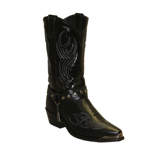 ABILENE Men's 12in Black Cowhide Western Boots (3010)