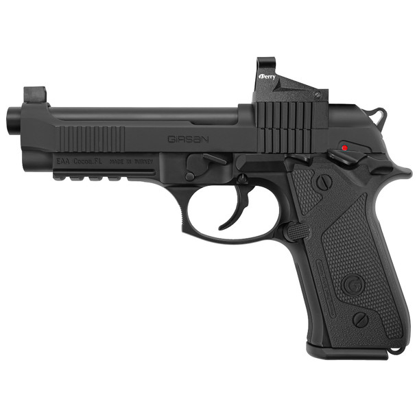 Girsan Regard, Gen 3, Single Action, Semi-automatic, Metal Frame Pistol, Full Size, 9MM, 4.9" Barrel, Aluminum, Black, G10 Grips, Ambidextrous Thumb Safety, 18 Rounds, 1 Magazine, Far-Dot Red Dot Optic 392086