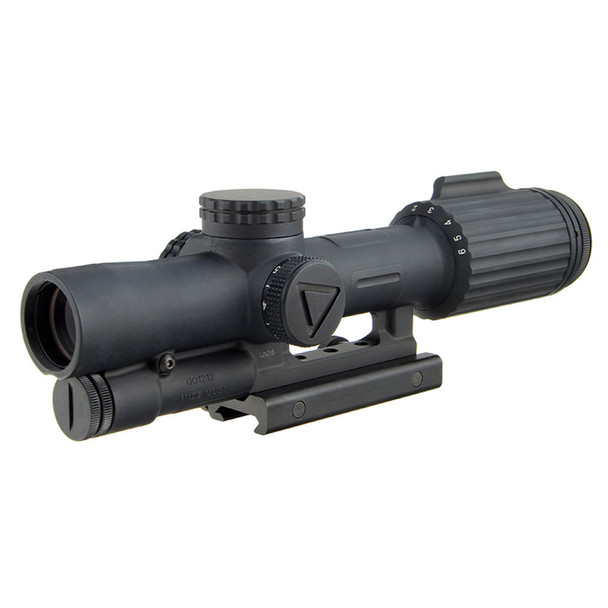 TRIJICON VCOG 1-6x24 .308/175 Grain LED Green Horseshoe Dot/Crosshair Reticle Matte Black Riflescope with Mount (VC16-C-1600045)