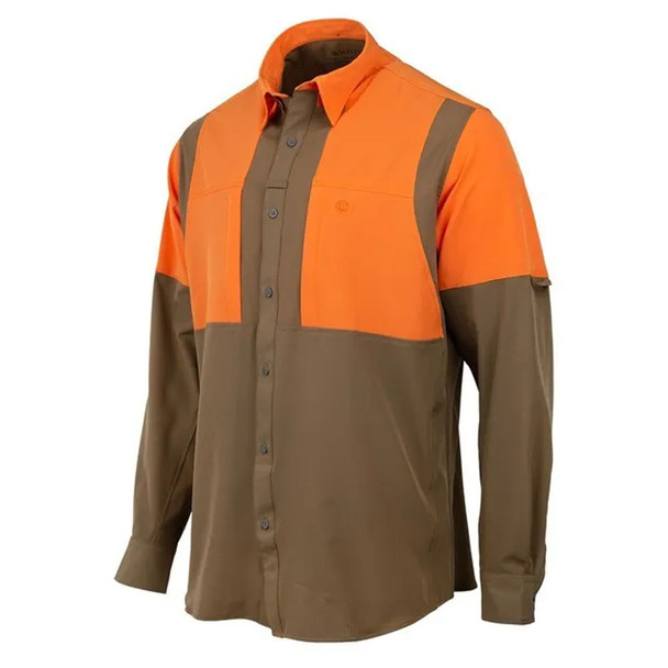 BERETTA TKAD Flex Tobacco/Blaze Orange Long Sleeve Shirt (LU931T23340850)