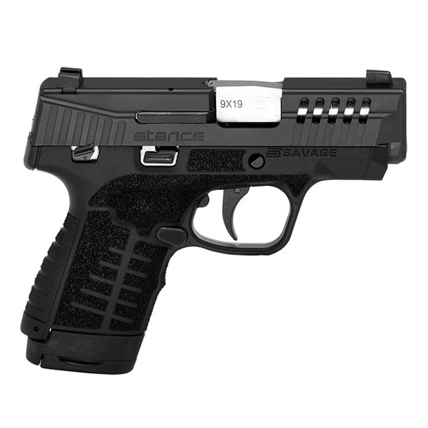 SAVAGE Stance 9mm 3.2in 7rd/8rd Black Semi-Automatic Pistol with Manual Safety and TruGlo Night Sights (67002)