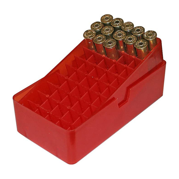 MTM 50 Round Square Hole 41 - 44 Red Slip-Top Ammo Box (E50-45-29)