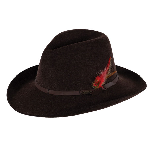 OUTBACK TRADING Gibson Heather Tan Bark Wool Hat (13212-HTB)