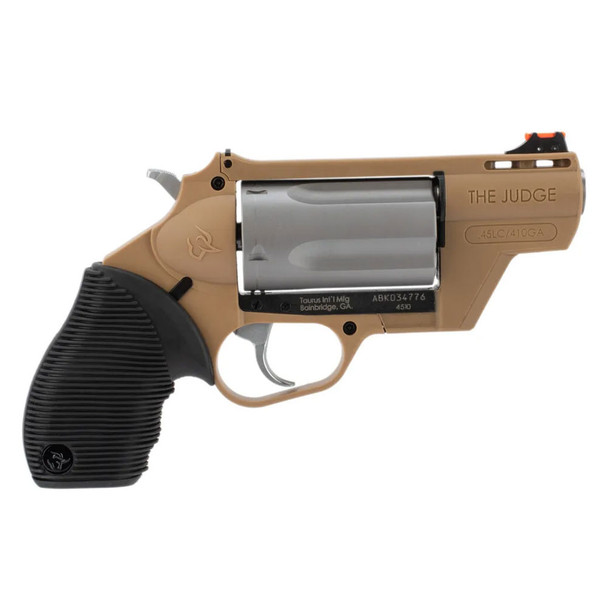 TAURUS Judge Public Defender .45 Colt/.410 Bore 2.5in 5rd Polymer FDE/Matte Stainless Revolver (2-441029FDE)