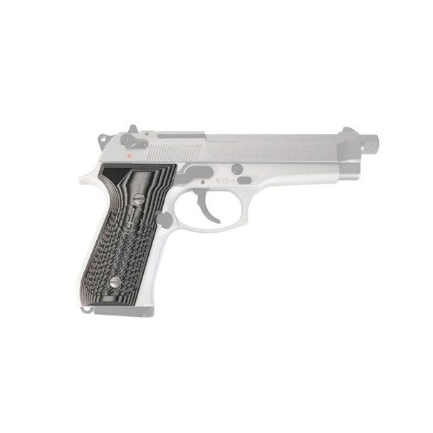 BERETTA 92 Full Size Black/Grey G10 Grips (BER-006-BG-R)