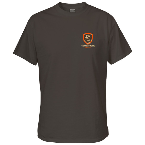 DRAKE Non-Typical Logo Charcoal Short Sleeve T-Shirt (AD5000-CHR)
