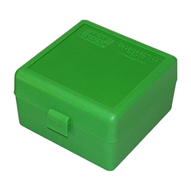 MTM Flip-Top 223 204 Ruger 6x47 100 Round Green Ammo Box (RS-100-10)