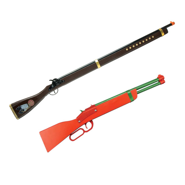 PARRIS TOYS Indian Rifle with PARRIS TOYS Miniature Colored Lever Action Toy Rifle