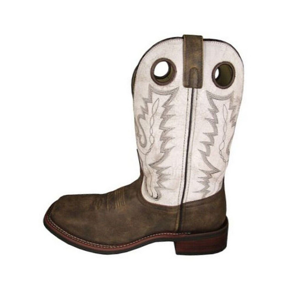 SMOKY MOUNTAIN BOOTS Men's Drifter Brown Distress/Antique White Leather Western Boots (4103)