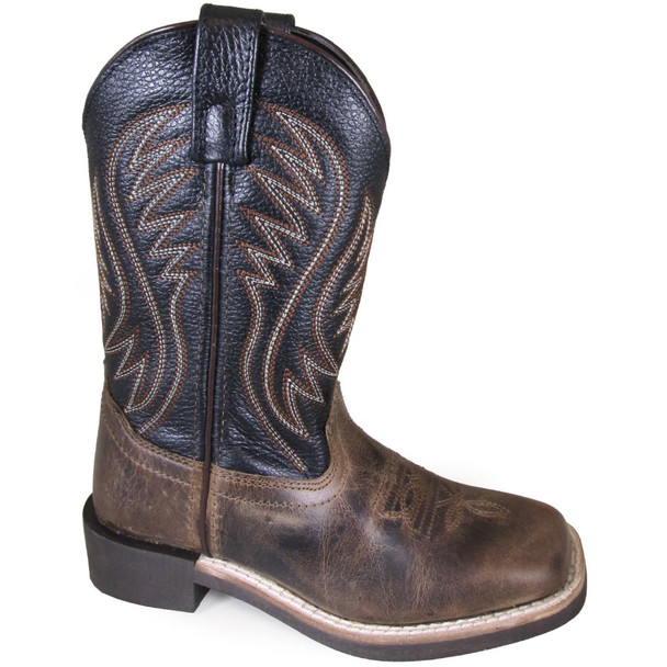 SMOKY MOUNTAIN BOOTS Boys Travis Brown Wax Distress/Black Western Boots (3091)
