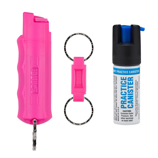 SABRE Defense Spray New User Kit with Pepper Spray and Practice Spray Pink (STUHC-14-PK)