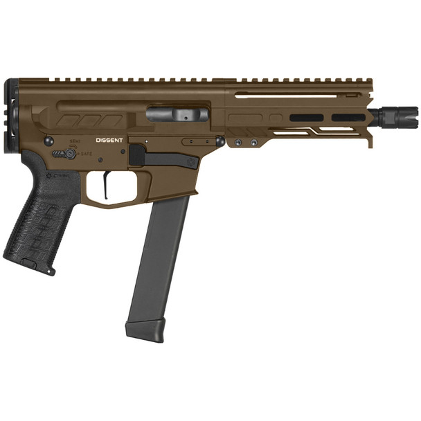 CMMG Dissent MkGs 9mm 6.5in 32rd Midnight Bronze Pistol (99A68A2-MB)