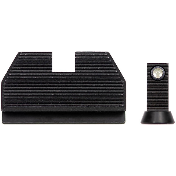 NIGHT FISION Optics Ready Black Front Ring/Blank Rear Sight Stealth Night Sight Set for CZ P-10 C/F/S (CZU-077-286-355-ZGZX)
