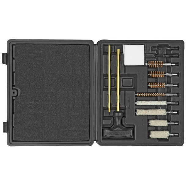 ALLEN COMPANY Krome, Compact Handgun Cleaning Kit, 14 Piece, 22LR - 45ACP, Molded Case 70607