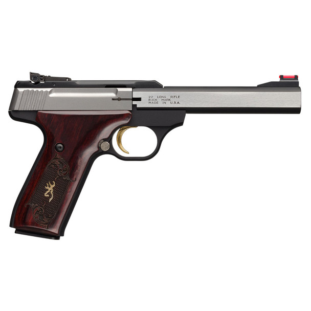 BROWNING Buck Mark Medallion Rosewood .22LR 5.5in Stainless 10rd Pistol (51543490)