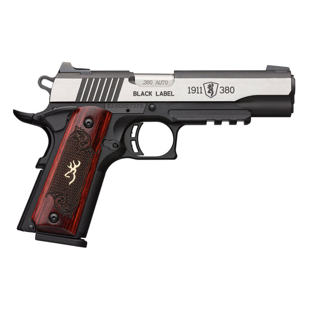 BROWNING 1911-380 Black Label Medallion Pro .380 Auto 3.625in With Rail And 3-Dot Sights 8rd Pistol (51970492)