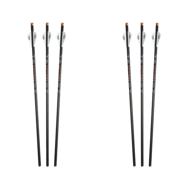 EXCALIBUR Diablo 18in Illuminated Carbon 2x3 Pack Crossbow Arrows (22DV18IL-3-x2-BUNDLE)
