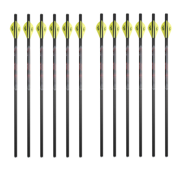 EXCALIBUR Quill 16.5in Carbon 2x6 Pack Crossbow Arrows (22QV16-6-x2-BUNDLE)