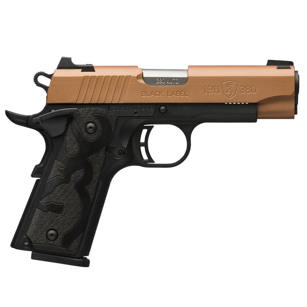 BROWNING 1911-380 Black Label 380 Auto 3.6in 2x 8rd Mags Copper Compact Pistol (51988492)