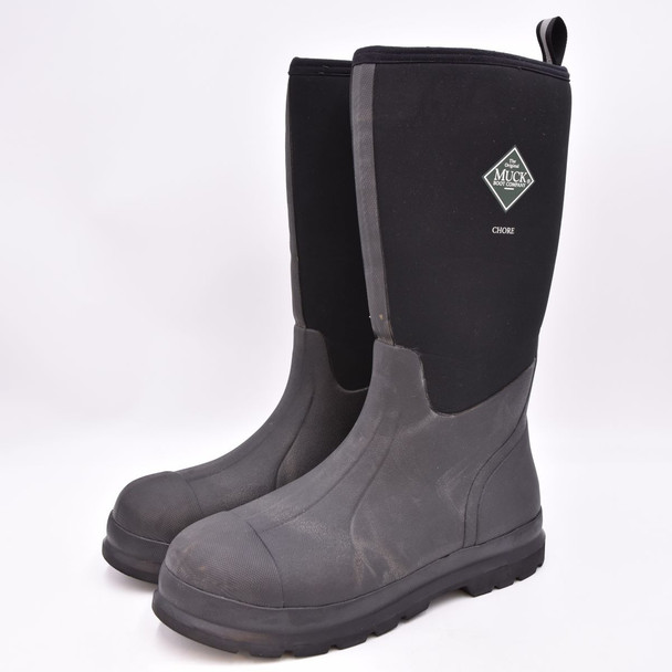 Open-box: MUCK BOOT COMPANY Chore Hi Work Boot, Color: Black, Size: 16 (CHH-000A-BLC-160) - Great condition, limited use