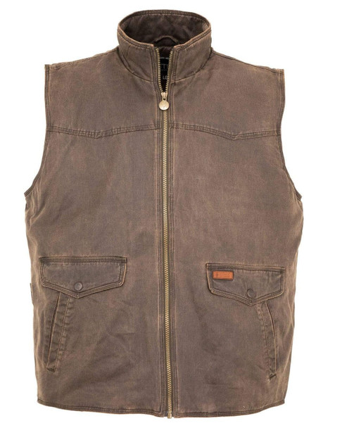 OUTBACK TRADING Mens Landsman Brown Vest (2803-BRN)