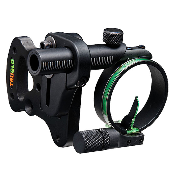 TRUGLO Pendulum 0.029 1 Pin Ambidextrous Black Fixed Bracket Pendulum Bow Sight with Rheostat Light (TG700)