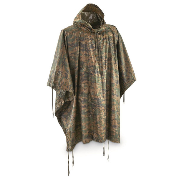 MIL-TEC Ripstop Digital Woodland Camo Wet Weather Poncho (10630071)