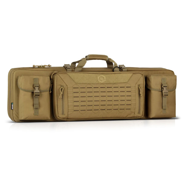 SAVIOR EQUIPMENT Urban Warfare 55in Dark FDE Double Rifle Bag (RB-5512DG-VER2-TN)