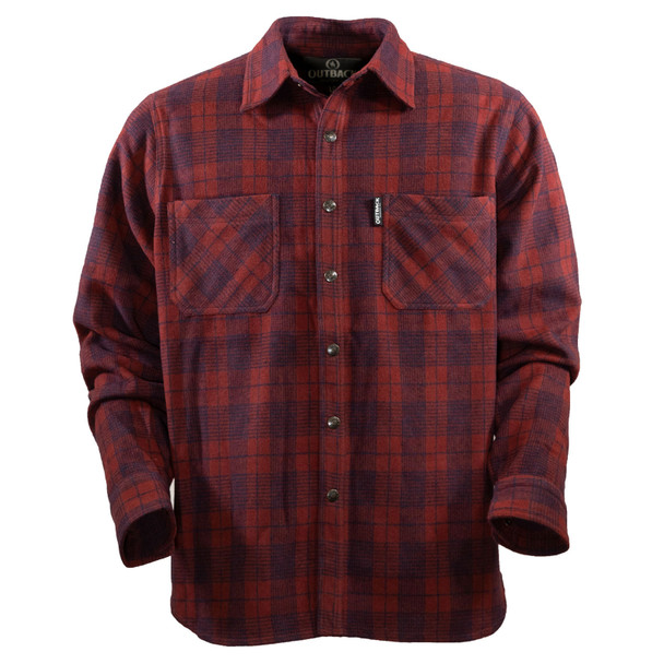 OUTBACK TRADING Men's Clyde Big Red Fleece Shirt (42667-RED)