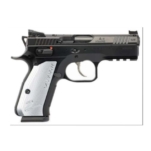 CZ 75 SHADOW 2 Compact 9mm Optics Ready Black and Gray Grips Pistol (91252)