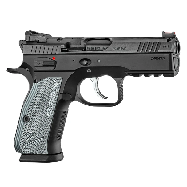 CZ 75 SHADOW 2 Compact 9mm Optics Ready Black and Gray Grips Pistol (91252)