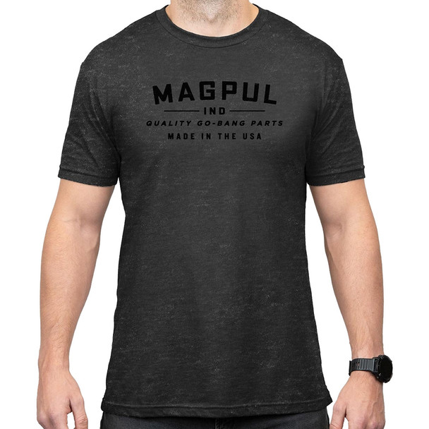 MAGPUL Men's Go Bang Parts CVC Charcoal Heather T-Shirt (MAG1112-011)