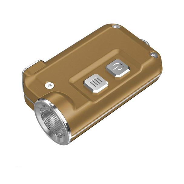 NITECORE Tini 380 Lumen Mini Metallic Micro USB Rechargeable Gold Keychain Flashlight (FL-NITE-TINI-GL)