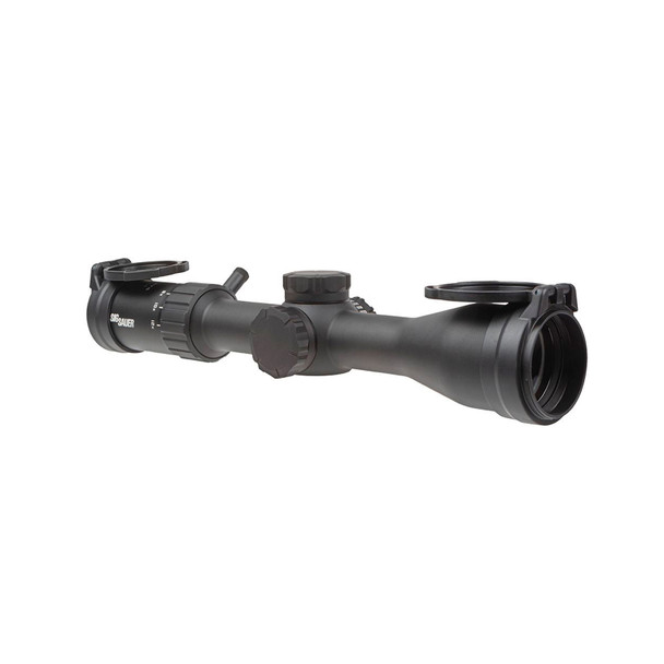 SIG SAUER Whiskey4 3-12x44mm 30mm Quadplex Illuminated Reticle Black Riflescope (SOW43004)