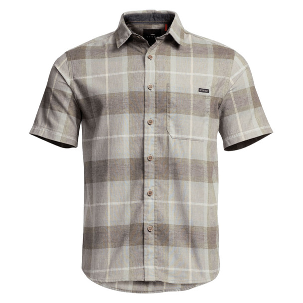 SITKA Ambary Short Sleeve Olive Green Ambary Plaid Shirt (600219-OLVP)