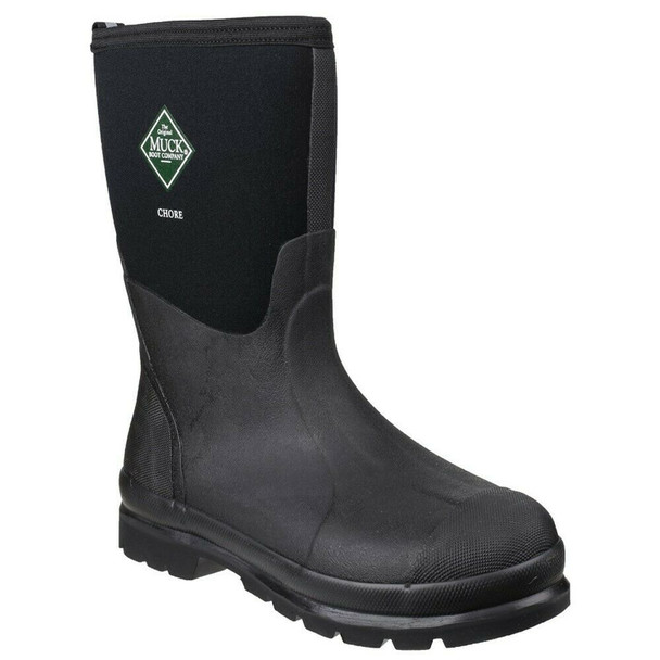 Open-box: MUCK BOOT COMPANY Chore Mid Work Boot, Color: Black, Size: 11 (CHM-000A-BLC-110_2) - Damaged package