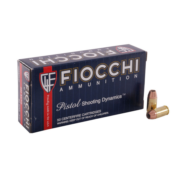 FIOCCHI 380 ACP 90 Grain JHP 50 Round Box Ammo (380APHP)