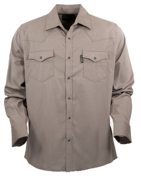 OUTBACK TRADING Men's Everett Grey Shirt (42731-GRY)