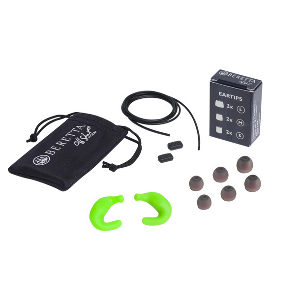BERETTA Mini Headset E2 Green Fluorescent Shooting Noise Protection Ear Plugs (CF121D004307FFUNI)