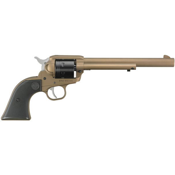 RUGER Wrangler 22LR 7.5in 6rd Burnt Bronze Cerakote SAO Revolver (02040)