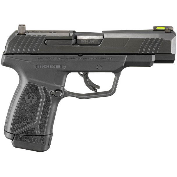 RUGER MAX-9 9mm 4in 10rd/12rd Black Polymer Striker Fired Pistol (03507)