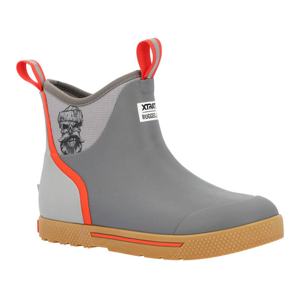 XTRATUF Men's Wheelhouse Rugged Seas 6in Smoked Pearl/Alloy/Grenadine Boots (XMW102)