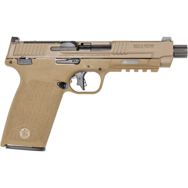 SMITH & WESSON M&P 5.7 5.7x28mm 5in 22rd Threaded Barrel No Thumb Safety FDE Internal Hammer Fired Pistol (14004)