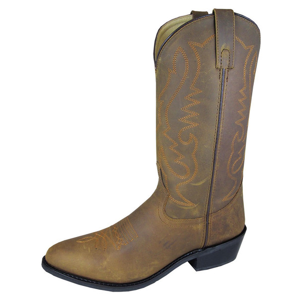 SMOKY MOUNTAIN BOOTS Men's Denver Brown Oil Distress Leather Western Boots (4034)