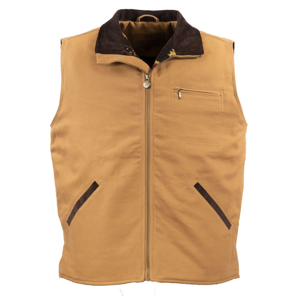 OUTBACK TRADING Sawbuck Canvas Tan Vest (29824-CVS)