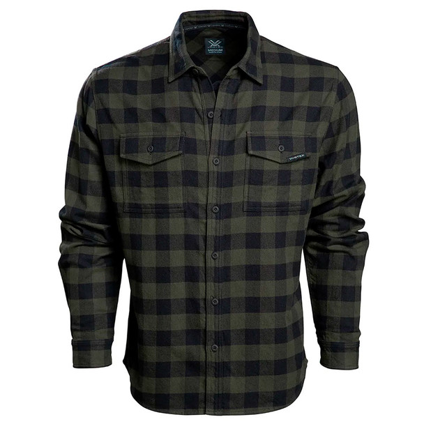 VORTEX Men's Timber Rush Flannel Forest LS Shirt (220-14-FOR)
